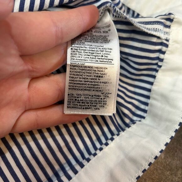 Gap Women’s Medium Fall 2024 Blue Stripe Dress - Picture 3 of 10